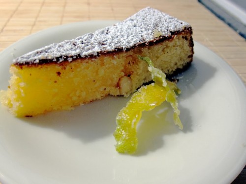 tortta caprese limoncello e pistacchio