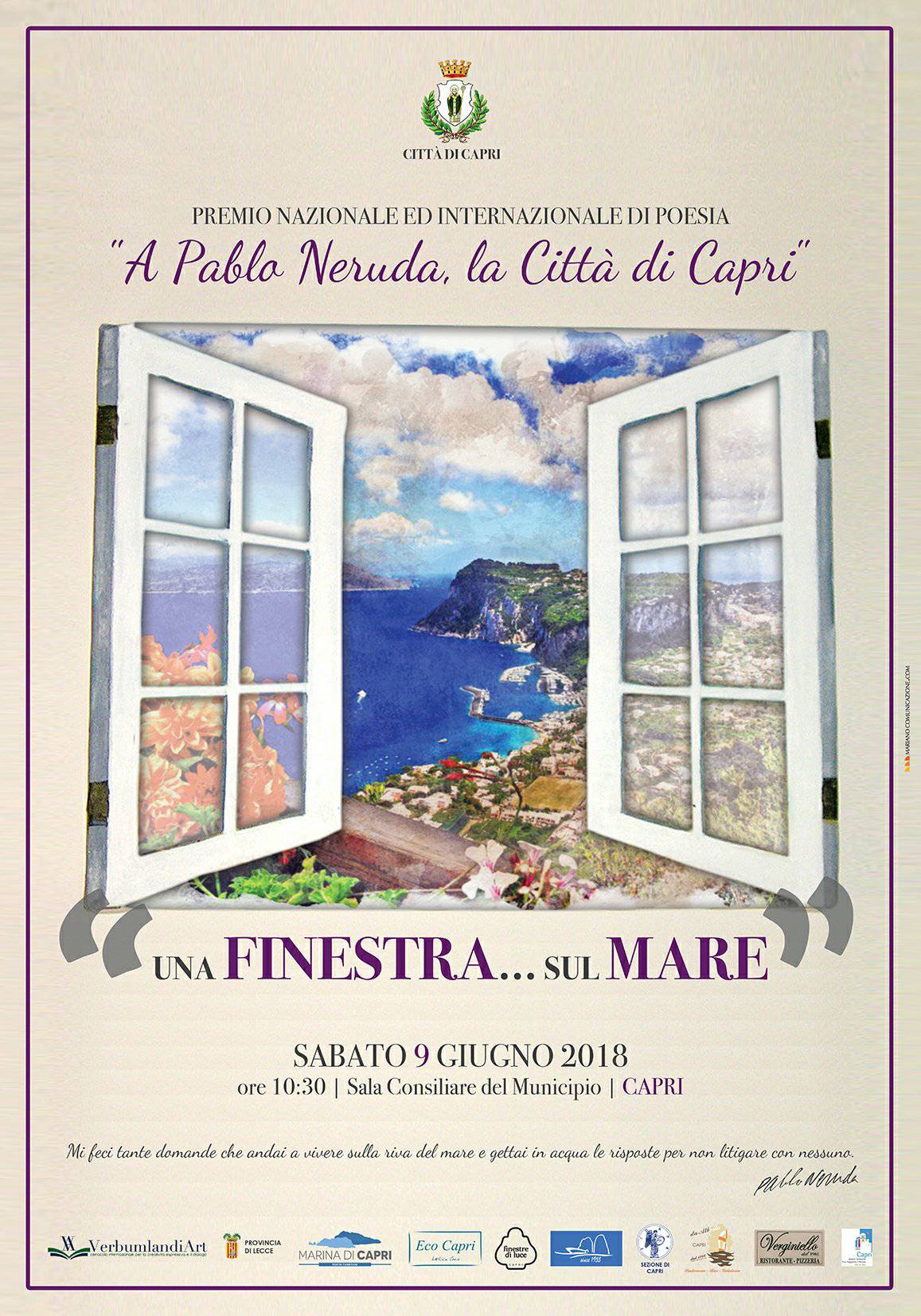 Poesie Di Natale Neruda.I Vincitori Del Premio Internazionale Di Poesia A Neruda La Citta Di Capri I Edizione 2018 Caprinotizie