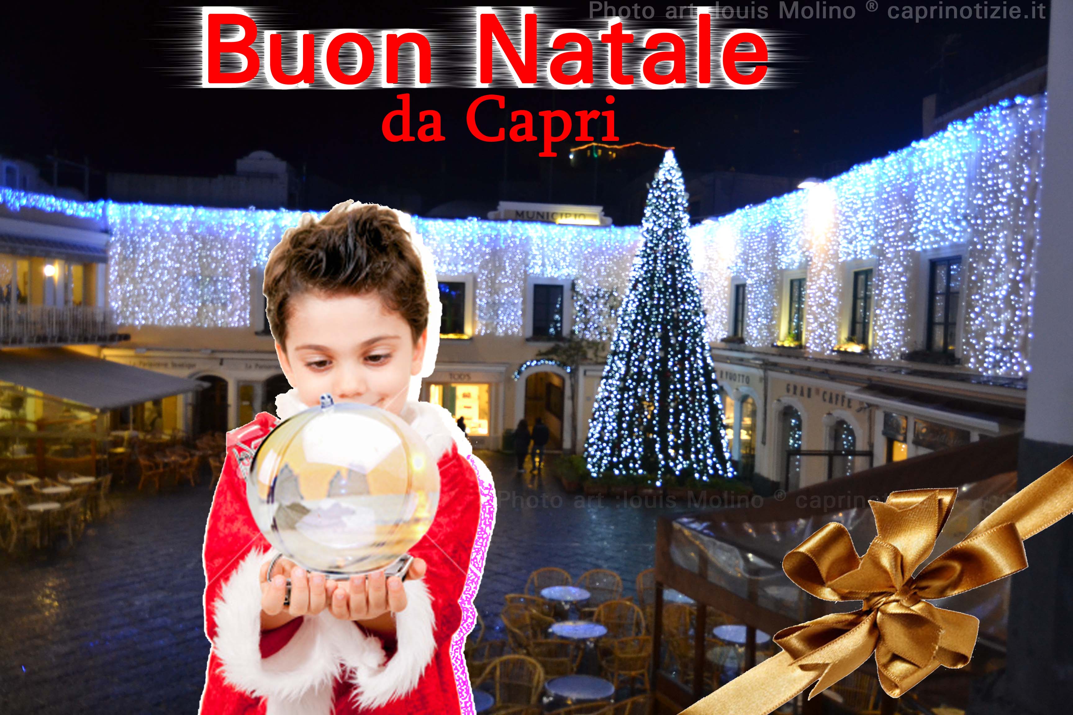 card auguri foto natale capri