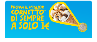 cornetto algida 1 euro