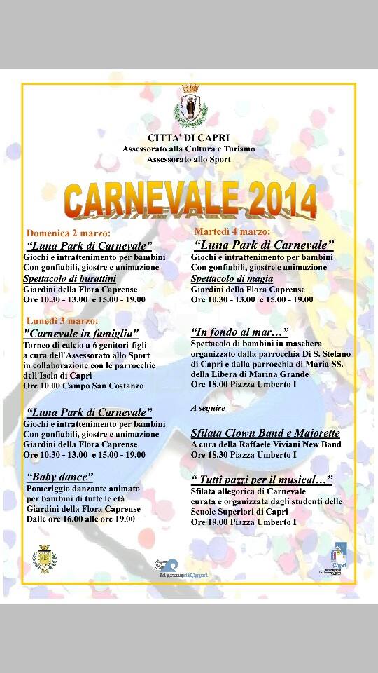 carnevale 2014 capri programma