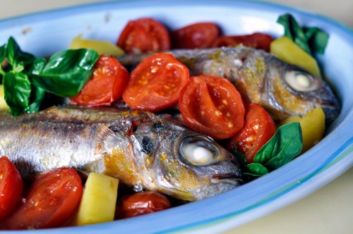 pezzogna all' acqua pazza ricetta caprese