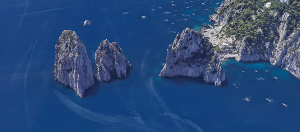 isola di capri dall'alto 