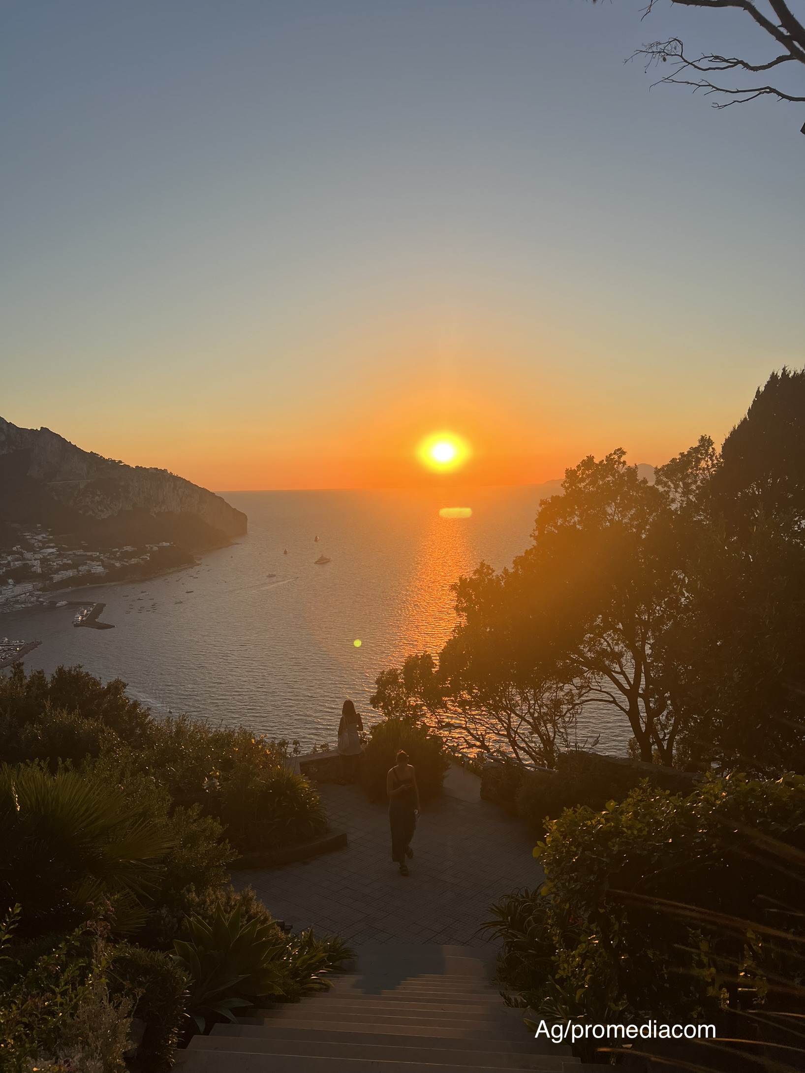 foto Tramonto mare Villa Lysis Capri foto Tramonto mare Villa Lysis Capri