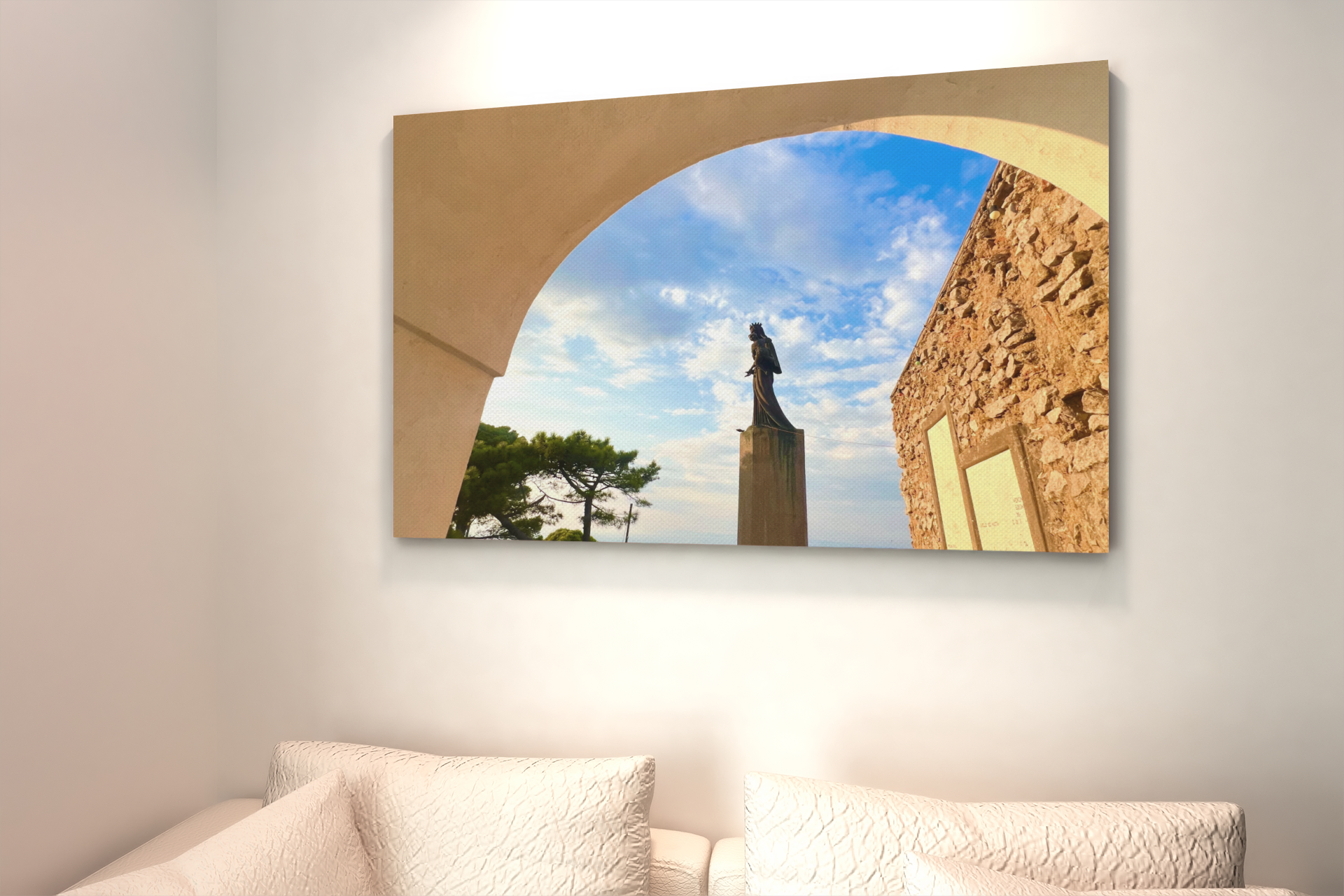 Tele per Camera da Letto con paesaggi di Capri mare